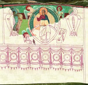 S.Andrea Priu / Virtual restoration of the frescoes: Christ Pantocrator